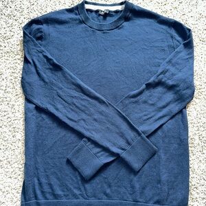 Express Men's Navy Blue Crewneck Sweater